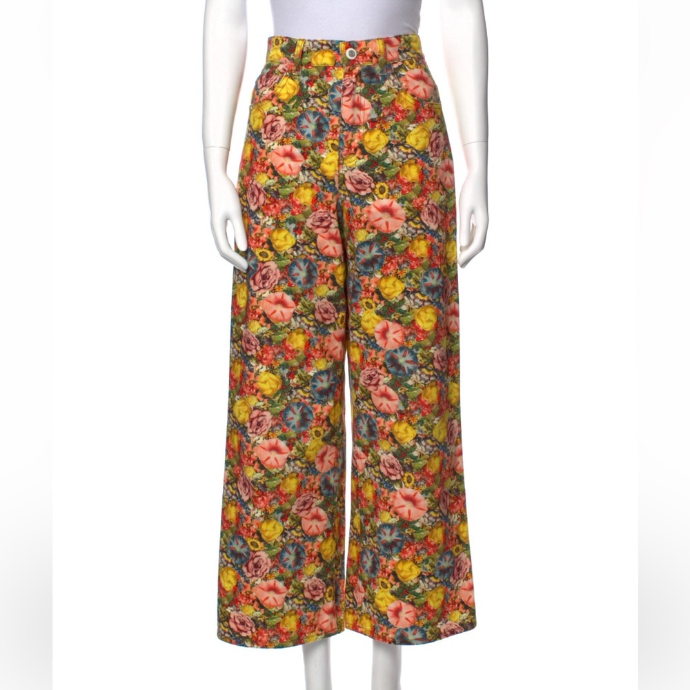 Marni Wide Leg Jeans - Floral Print